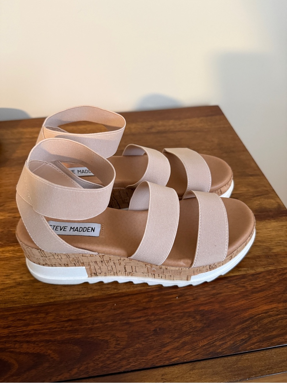 Steve Madden Tan Platform Sandals - Picture 2 of 6
